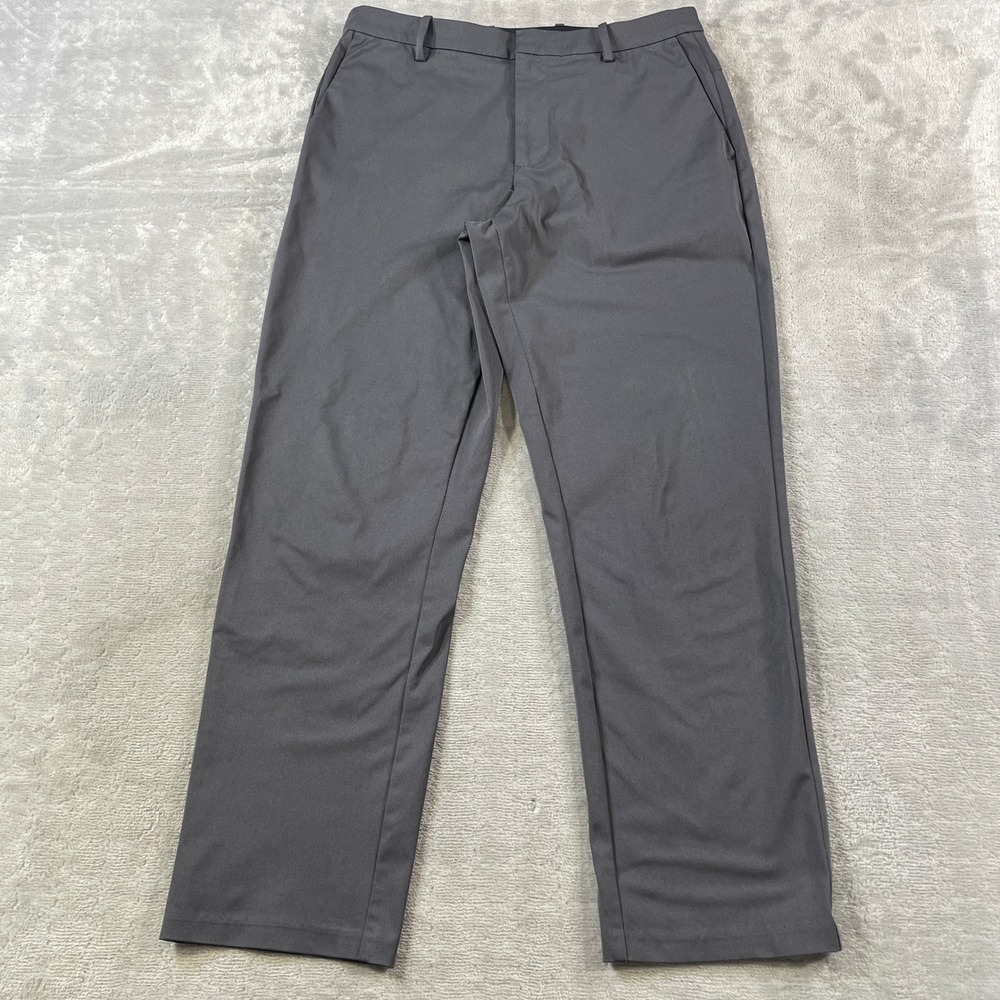 Ministry of Supply Kinetic Pants Mens 32x29 Gray Golf Office Stretch Performance